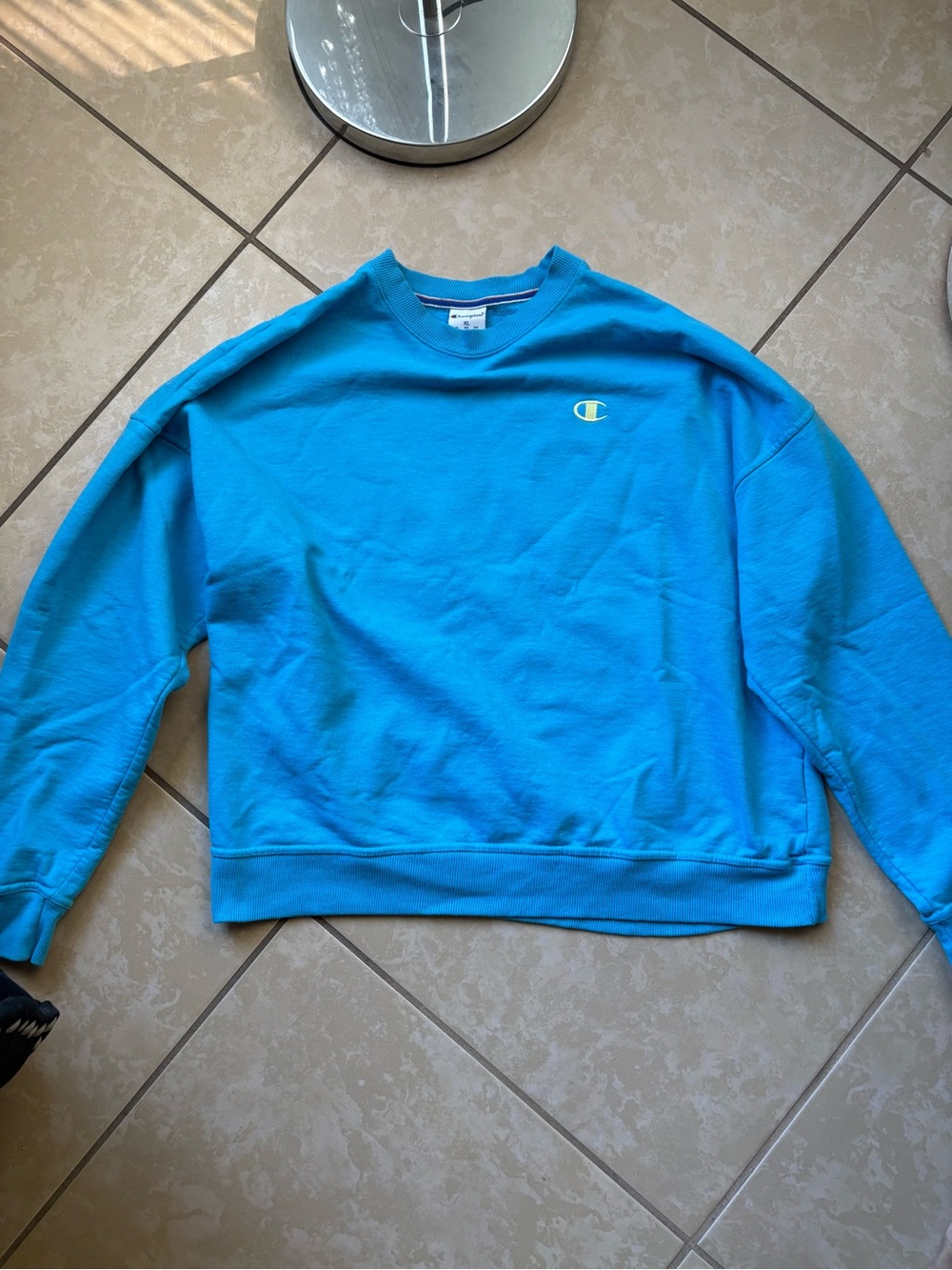 Champion Men’s Crewneck Sweatshirt - Bright Teal